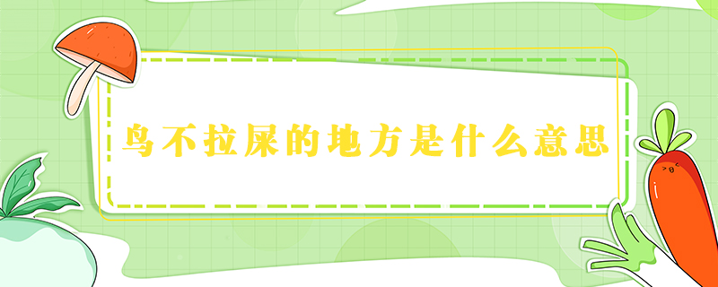鸟不拉屎的地方是什么意思